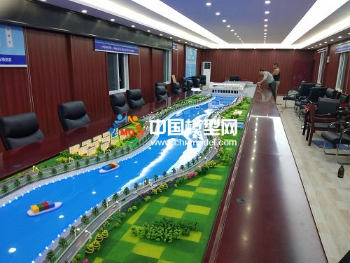 河道倒虹吸導流施工沙盤模型