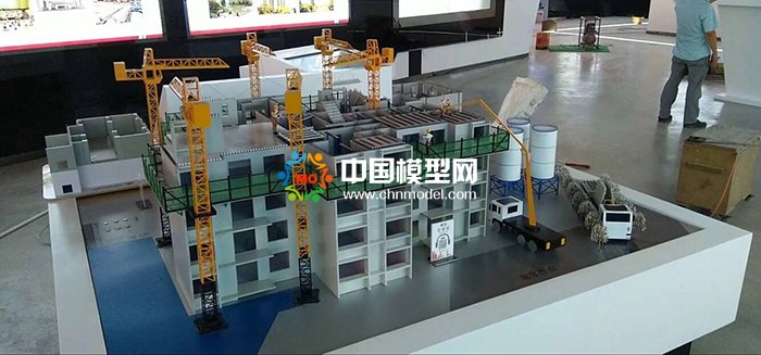 剪刀墻結(jié)構(gòu)吊裝模型，PC構(gòu)建生產(chǎn)線模型  