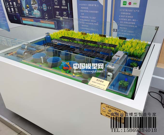 數(shù)字養(yǎng)殖沙盤(pán)模型，稻魚(yú)共生模式打造數(shù)字漁業(yè)樣板