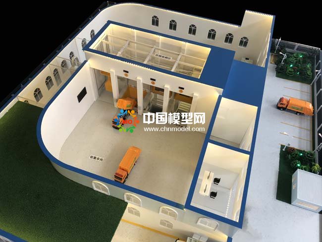 豎式垃圾分類轉(zhuǎn)運(yùn)站沙盤(pán)模型