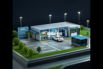 換電站沙盤模型，生動展現(xiàn)換電站全貌