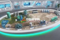 鹽湖提鋰工藝流程沙盤(pán)模型