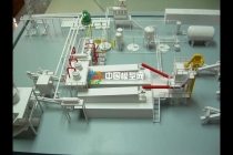 廢舊輪胎熱裂解處理設(shè)備沙盤(pán)模型